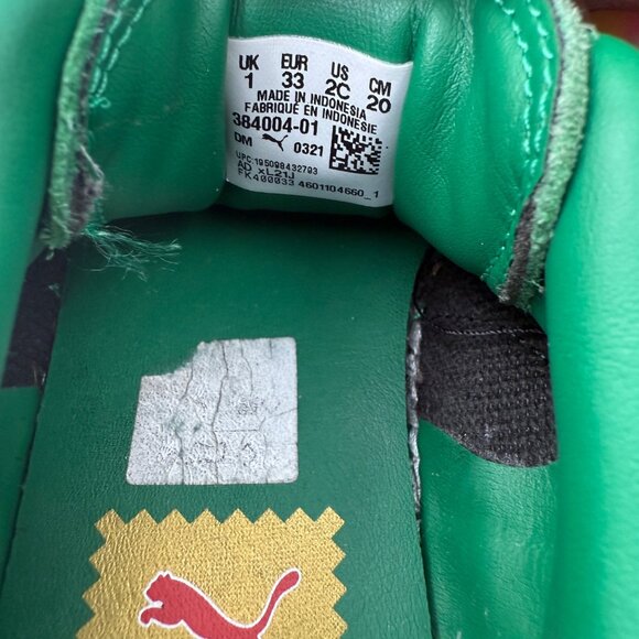 Puma Haribo Kids Suede Lace-Up Sneakers Green Size 1 Gummy Bear Logo Accents - Picture 4 of 16